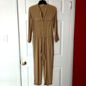 Oldnavy long tan jumpsuit